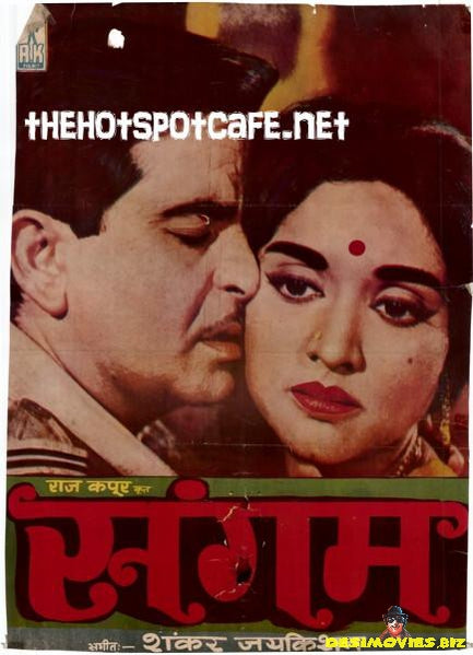 Sangam (1964) Original Poster & Advert - www.desimovies.biz
