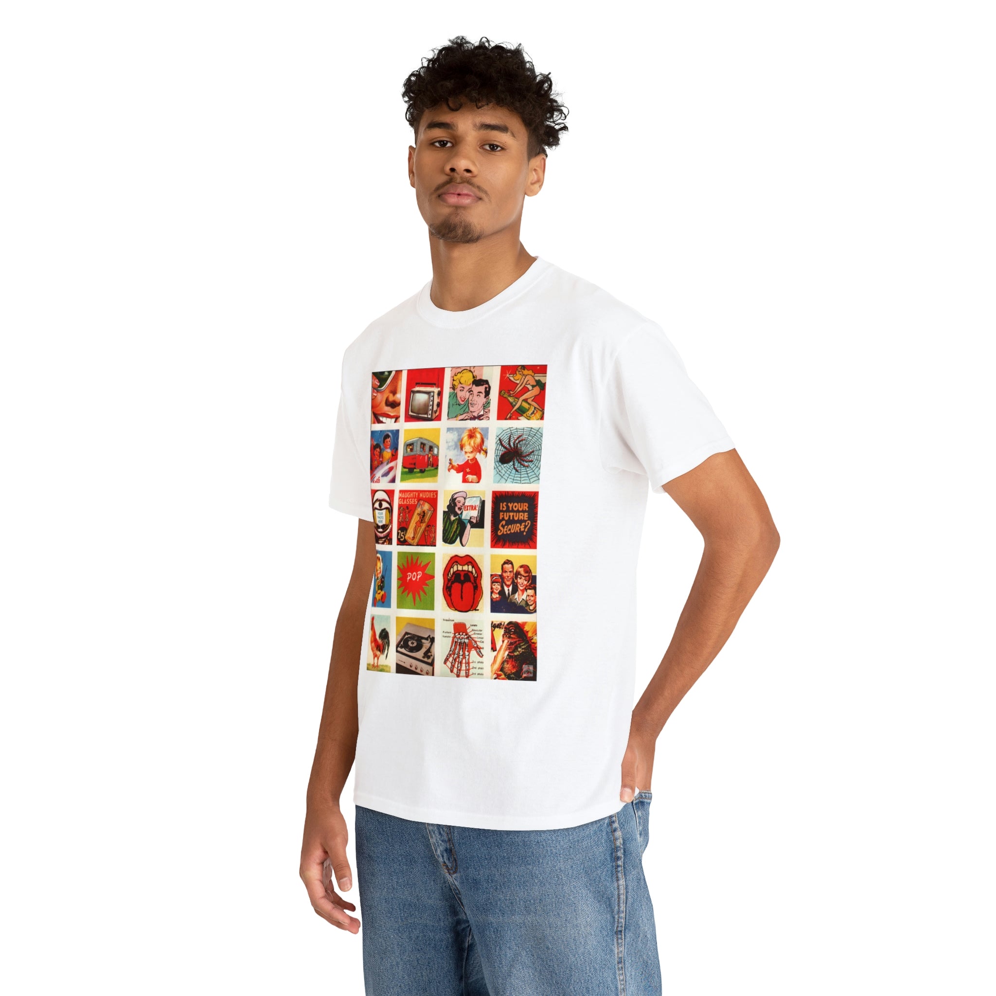 Old Pop Art Adverts - Bad Boy Habits - Unisex Heavy Cotton Tee - www.desimovies.biz