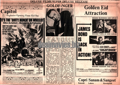 Goldfinger & The Losers (1974) Press Advert
