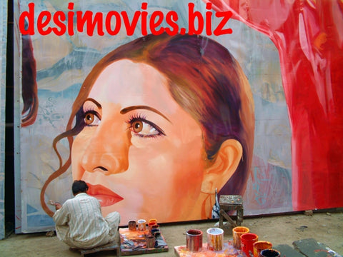 Ustad at work - Billboard Cinema Art off the Streets of Lahore. - www.desimovies.biz