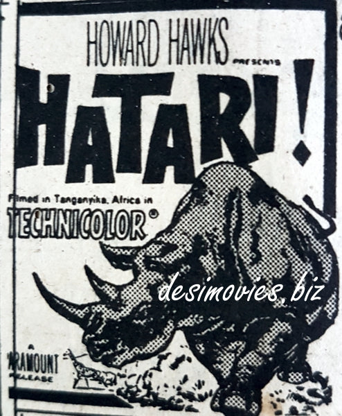 Hatari (1962) Press Ad - www.desimovies.biz