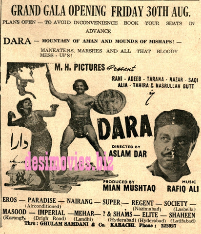 Dara (1968) Press Ad - Karachi 1968 - www.desimovies.biz