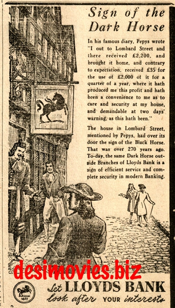 Lloyd's Bank (1947) Press Advert 1947 - www.desimovies.biz