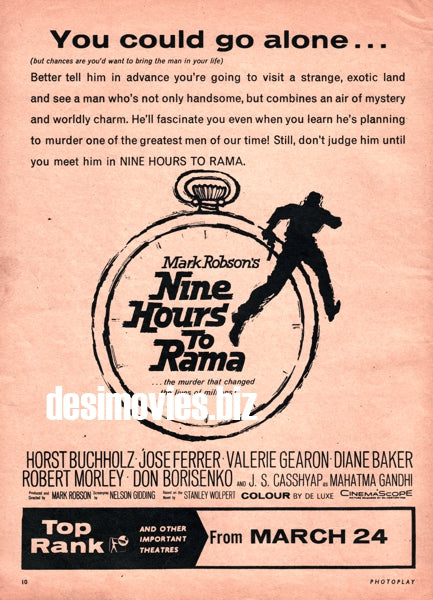 Nine Hours to Rama (1963) Press Advert