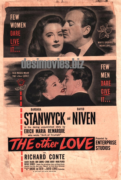The Other Love (1947) Press Ad - www.desimovies.biz