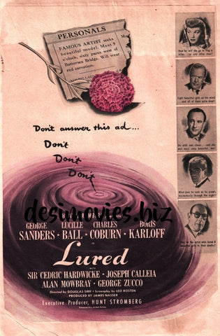 Lured (1947) Press Advert - www.desimovies.biz