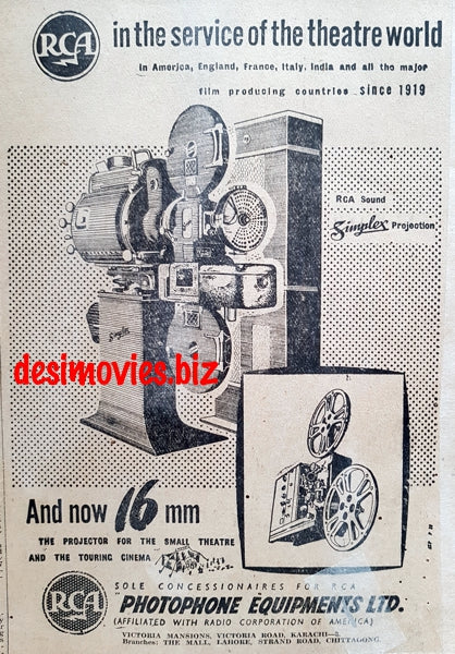 RCA 16mm Projector (1949) Press Advert 1 1949 - www.desimovies.biz