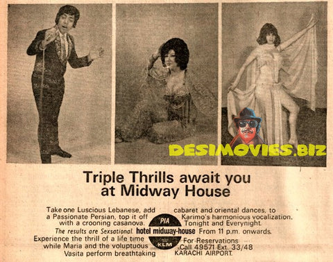 Triple Thrills at the Midway House, Karachi (1969)