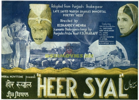 Heer Syal (1938) Mini Poster - www.desimovies.biz