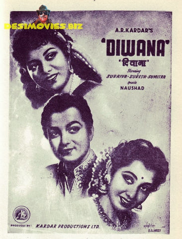 Diwana (1952) - Poster Advert - www.desimovies.biz