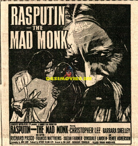 Rasputin The Mad Monk (1966) Press Advert