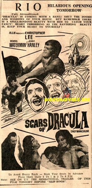 Scars of Dracula (1970) Press Advert - www.desimovies.biz