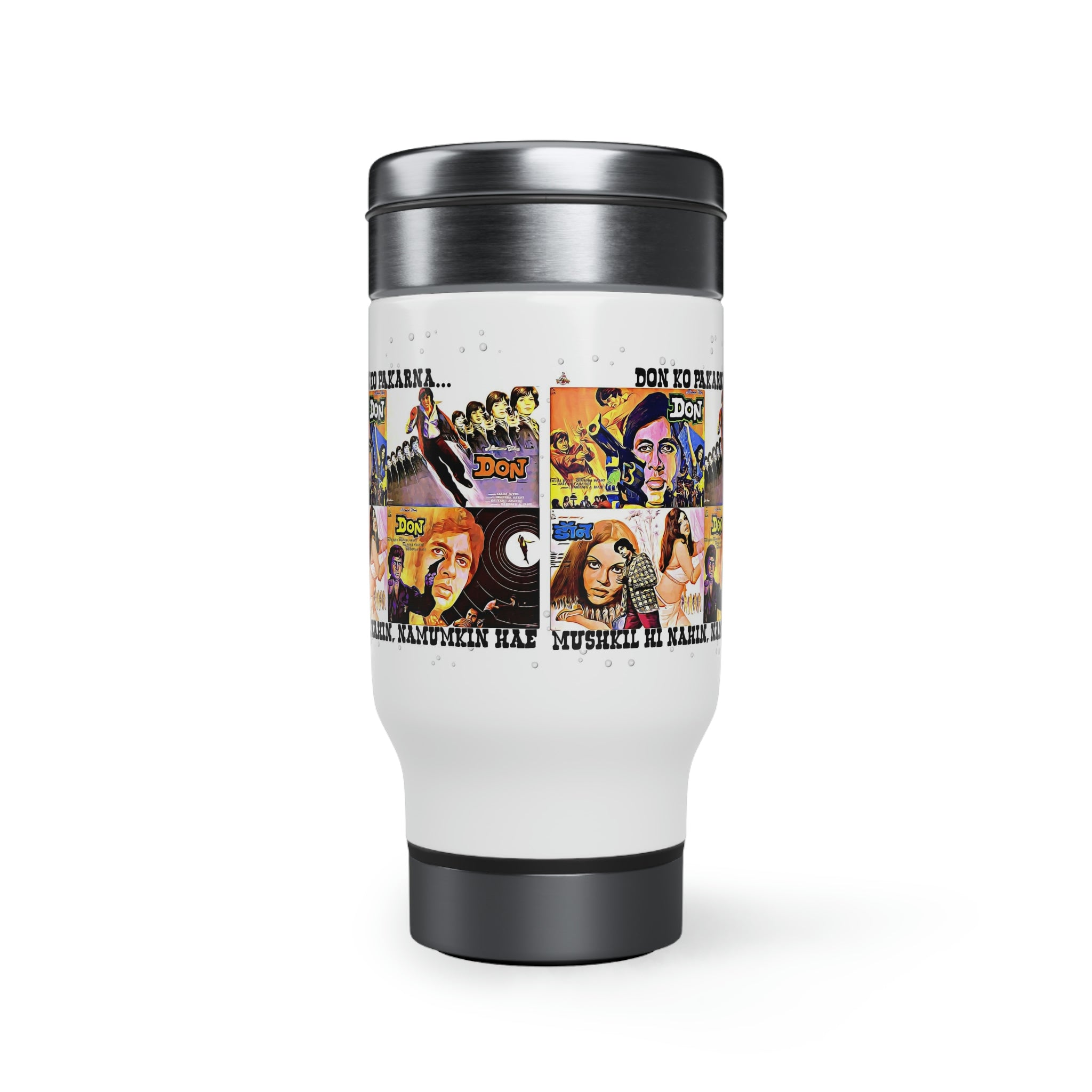 Don - Bollywood - Stainless Steel Travel Mug with Handle, 14oz - www.desimovies.biz