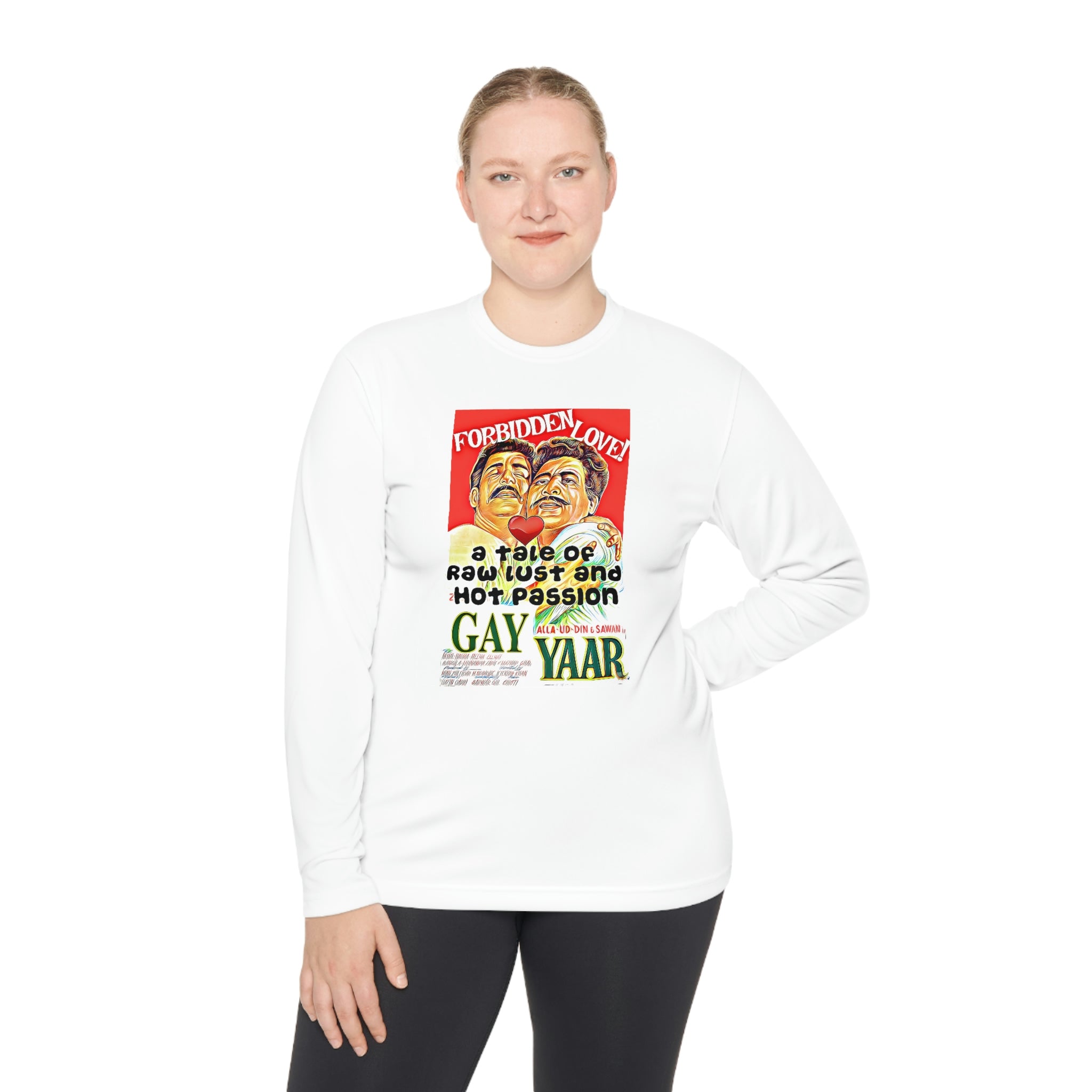 Gay Yaar & Miss Hippy Classic Lollywood - Unisex Lightweight Long Sleeve Tee - www.desimovies.biz