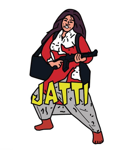 Jatti Da Vaer Enamel Pin - Limited Edition - www.desimovies.biz