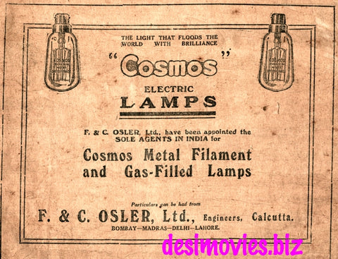 Cosmos Lamps (1927) Press Advert 1927 - www.desimovies.biz
