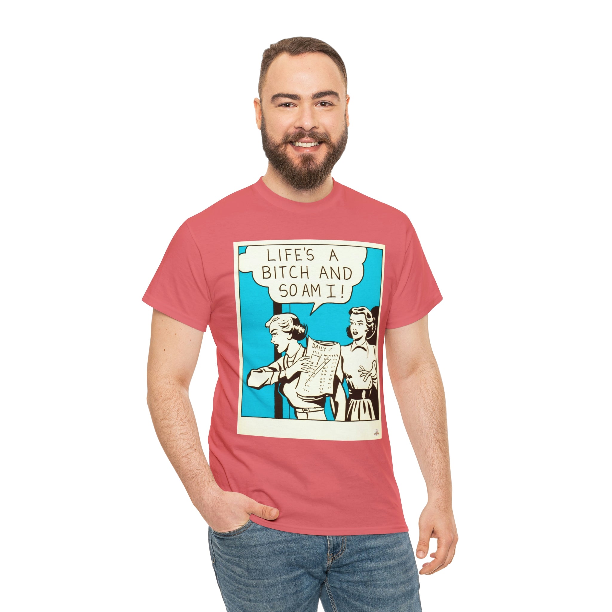 Life's A Bitch - Unisex Heavy Cotton Tee - www.desimovies.biz