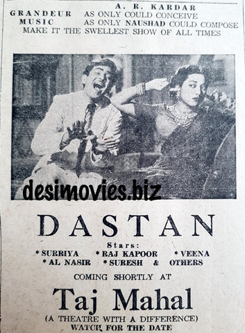 Dastan (1950) Press Ad - www.desimovies.biz