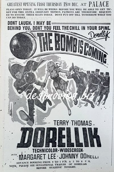 Arriva Dorellik (1967) Press Ad, Karachi