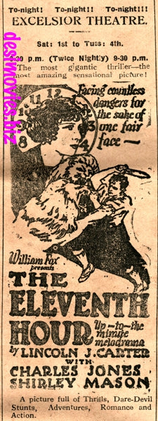 Eleventh Hour, The  (1923) Press Advert 1927 - www.desimovies.biz