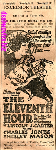 Eleventh Hour, The  (1923) Press Advert 1927 - www.desimovies.biz