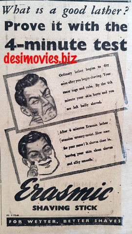 Erasmic Lather (1949) Press Advert 1949