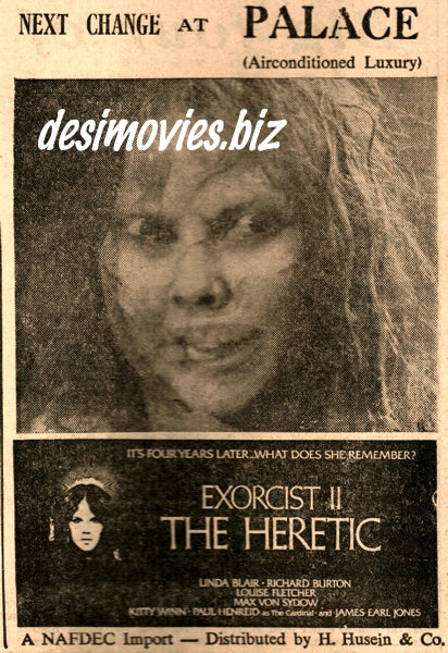 Exorcist 2: The Heretic (1978) Press Advert (1979) - www.desimovies.biz