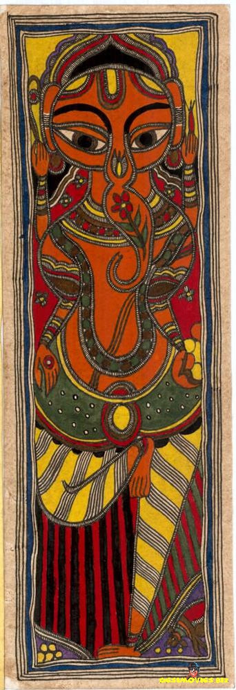 Madhubani Hand Painting - Ganesh