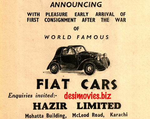 Fiat (1947) Press Advert 1947