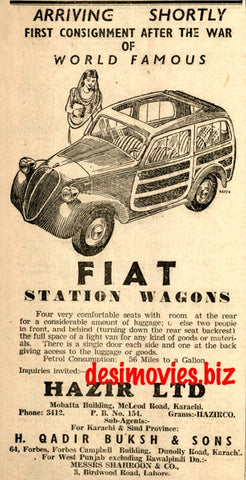 Fiat Station Wagon (1947) Press Advert 1947