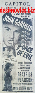 Force of Evil, The (1948) Press Advert - www.desimovies.biz