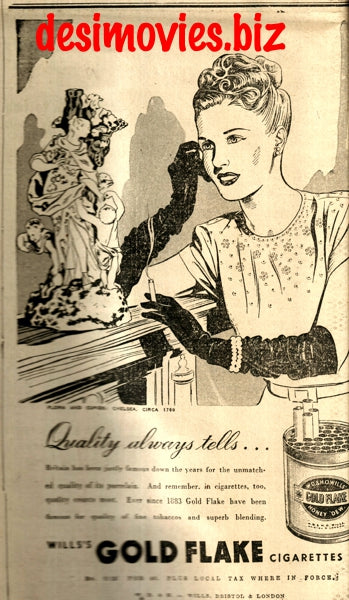Gold Flake (1947) Press Advert 1947 - www.desimovies.biz