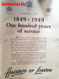 Harrods (1949) Press Advert 1949 - www.desimovies.biz