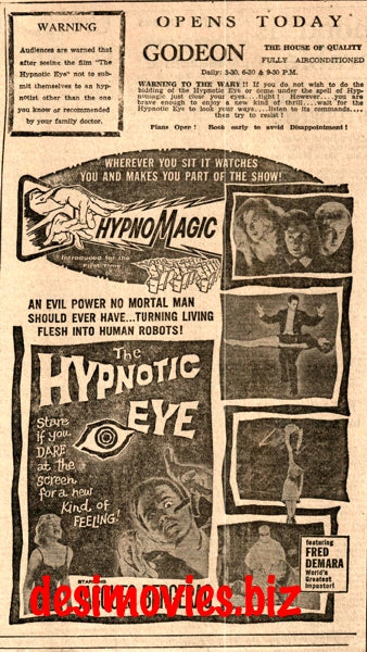 Hypnotic Eye, The (1960) Press Advert 1960