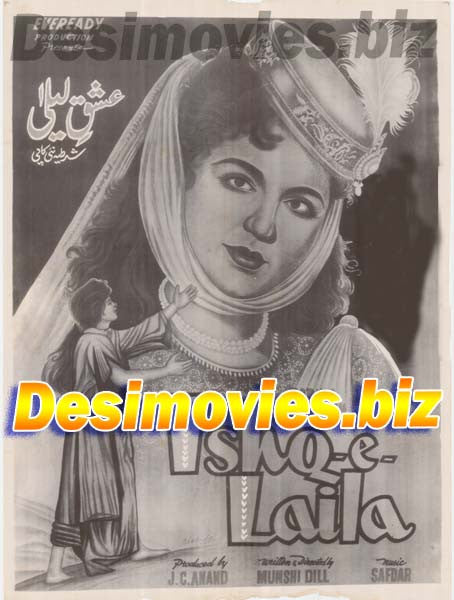 ISHQ e LAILA (1957) Original Poster