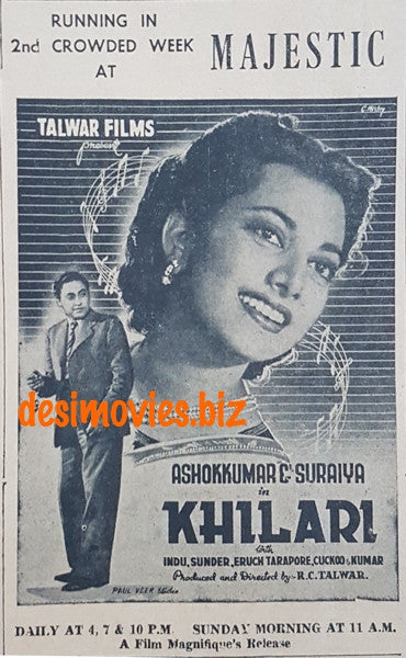 Khilari (1945) Press Ad - www.desimovies.biz