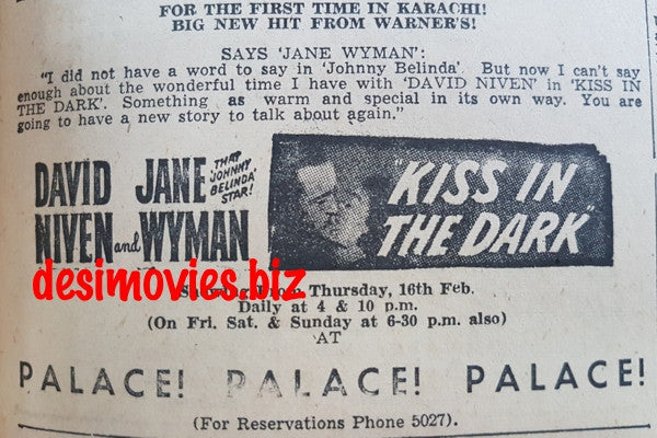 Kiss in the Dark, A  (1949) Press Ad