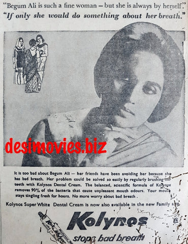 Kolynos Toothpaste (1967) Press Advert - www.desimovies.biz