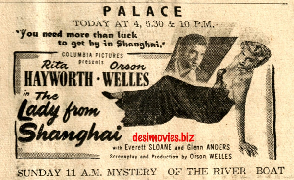 Lady From Shanghai, The (1948) Press Advert