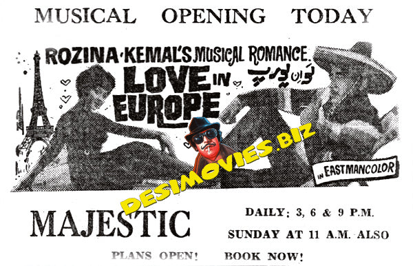 Love in Europe (1970) Press Advert - www.desimovies.biz