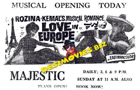 Love in Europe (1970) Press Advert - www.desimovies.biz