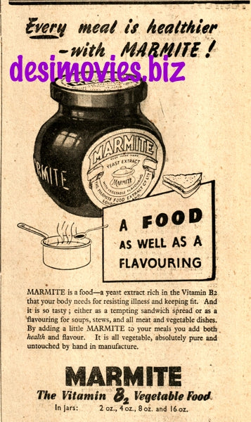 Marmite (1947) Press Advert 1947 - www.desimovies.biz