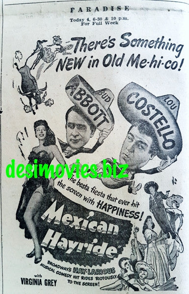 Mexican Hayride (1948) Press Advert