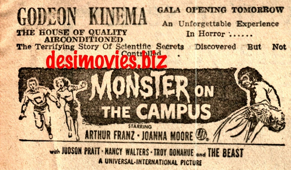 Monster on the Campus (1958) Press Advert 1960