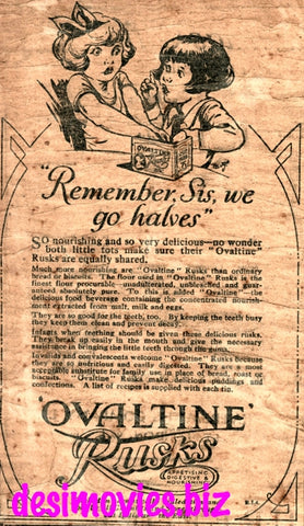 Ovaltine Rusks (1927) Press Advert 1927 - www.desimovies.biz