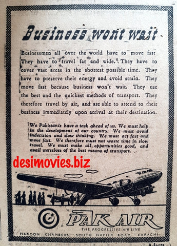 Pak Air (1949) Press Advert 2 1949 - www.desimovies.biz