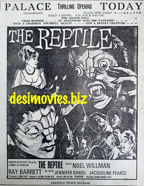 Reptile, The (1966) Press Advert - Opening Today (1967) - www.desimovies.biz