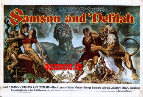 Samson and Delilah (1949) Quad Poster - www.desimovies.biz
