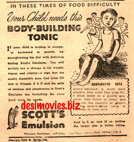 Scott's Emulsion (1947) Press Advert 1947 - www.desimovies.biz