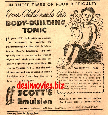 Scott's Emulsion (1947) Press Advert 1947